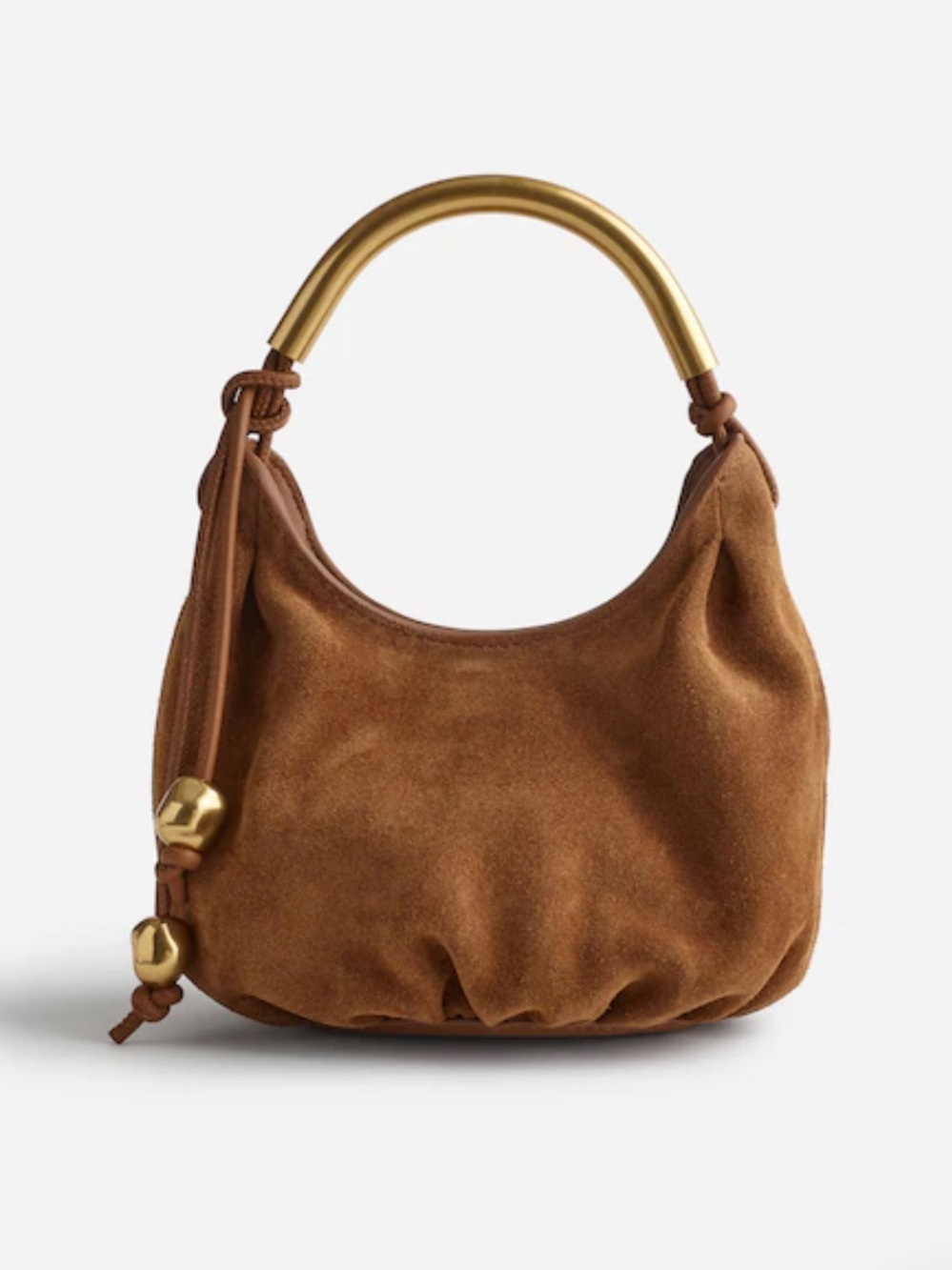 Madewell Camren Mini Bag in Aged Cognac Suede with Gold Hardware